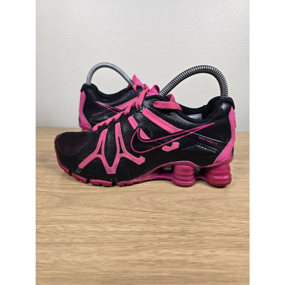 Nike Shox Turbo 13 Pink Black Women's Running Shoes Size 6  Nike Shox 4.5Y